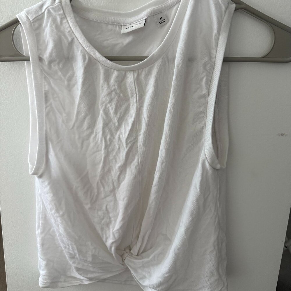 babaton front twist tank top - M